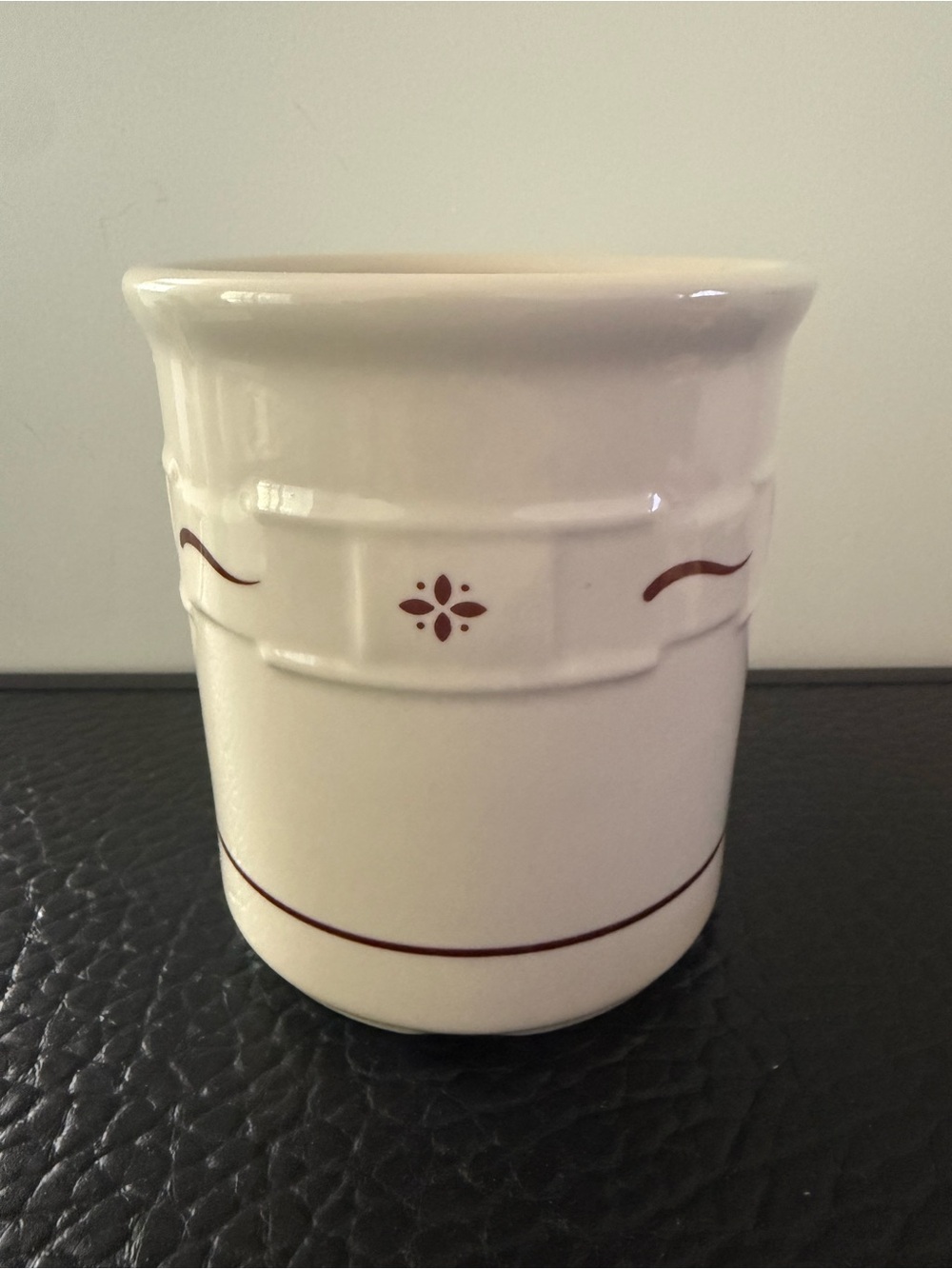Longaberger Pottery Woven planter or Utensil Holder Kitchen